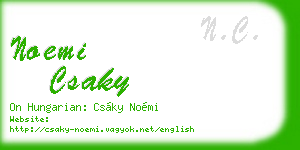 noemi csaky business card