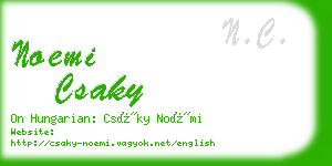 noemi csaky business card